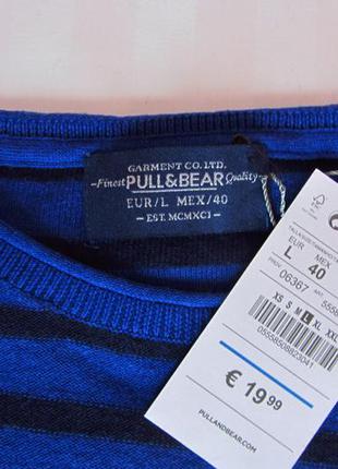 Свитер (синий в полоску) pull & bear (разм. m, l)2 фото