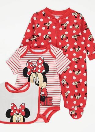 Набір для новонароджених міккі мінні мікі мики сліп боді чоловічок джордж слип человечек боди