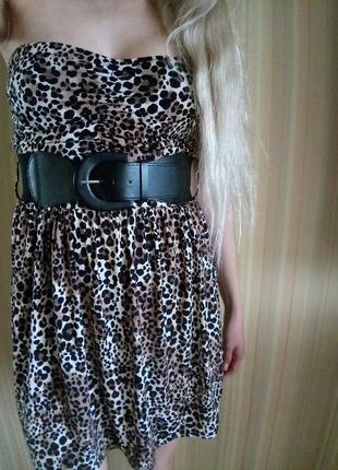 Платье леопардовое
