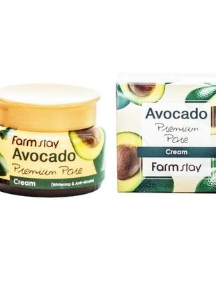 Лифтинг-крем с маслом косточек авокадо farm stay avocado premium pore cream1 фото