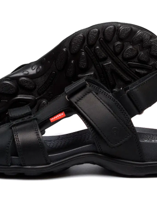 Мужские кожаные сандалии antec black с 16 черн1 фото