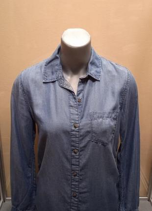 Рубашка голубая джинсовая h&m2 фото