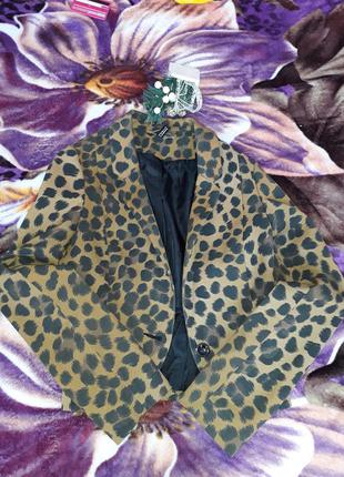 Пиджак леопардовый жакет