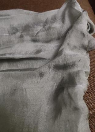 Шелковая блуза топ разлетайка воздушный серый шелк6 фото