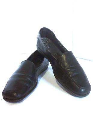 Комфортные кожаные туфли лоферы на низком ходу от бренда footglove, р.38 код t3913