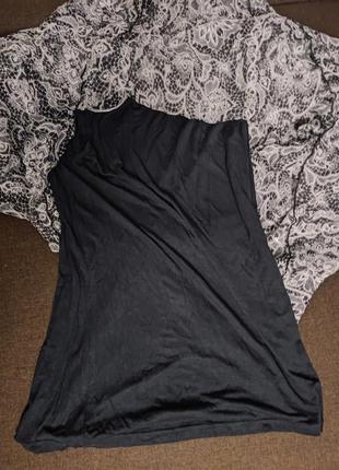 Шелковая блуза разлетайка майка топ шелк kappahl xs растительный принт5 фото