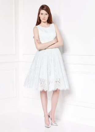 Сукня mohito міді ніжна мереживна м'ятного кольору 38 р