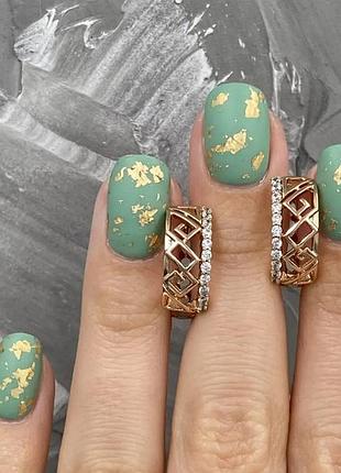 Серьги xuping 36436, размер 16*7мм, позолота ро