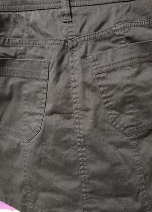 Юбка фирменная мини с карманами карго чёрная оригинальная короткая выше колена бонприкс7 фото