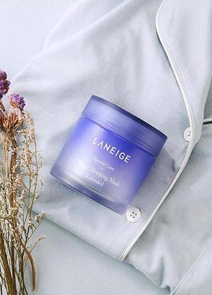 Восстанавливающая ночная маска с лавандой, laneige, lavender water mask,25 ml1 фото