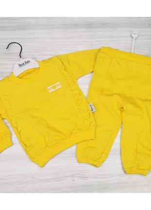 Костюм для девочки желтый mom кофта и штаны