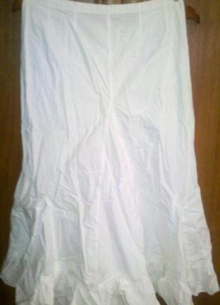Роскошная юбка волан хлопок миди макси р с-м-л2 фото