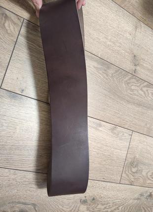 Vanzetti широкий шкіряний пояс р. 90 на талію ремінь 8 см ремінь шкіряний коричневий6 фото