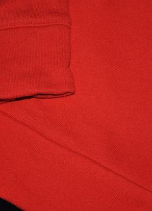 Свитшот h&m швеция xs/s красный яркий с розовой вышивкой травка свитер худи женский6 фото