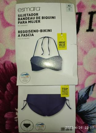 Упальник esmara верх (46/48 наш)
низ 42евро(48/50наш)
есть силиконовая лента на лифе 
цена 280грн