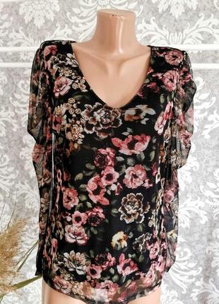 Красивая блуза сетка в цветах