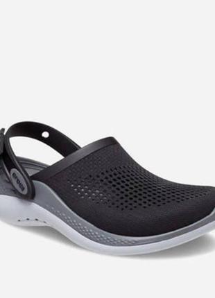 Новинка! чоловічі крокси crocs literide 360 clog black/grey