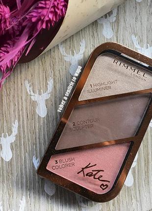 Rimmel london палетка: хайлайтер, контур и румяна