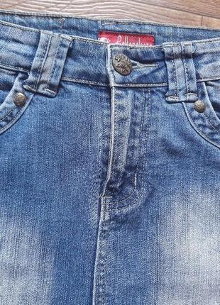 Актуальная базовая джинсовая юбка спідниця миди плотная2 фото
