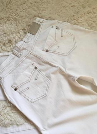 Актуальные хлопковые белые летние джинсы широкие брюки tony sports4 фото