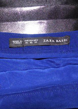 Распродажа! юбка мини сапфирового цвета с бахромой zara4 фото