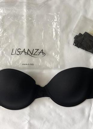 Итальянское белье. бюст lisanza. 75b. чёрный гладкий.10 фото