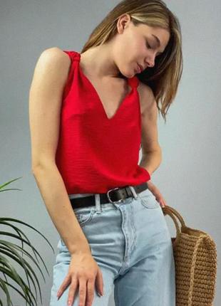 Модна жіноча блуза без рукавів "polina"1 фото