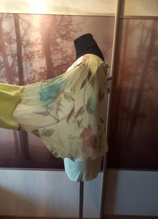 Блуза кажан шовк-трикотаж 14-16 р6 фото