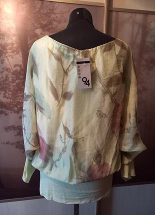 Блуза кажан шовк-трикотаж 14-16 р7 фото