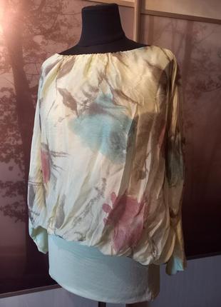Блуза кажан шовк-трикотаж 14-16 р3 фото