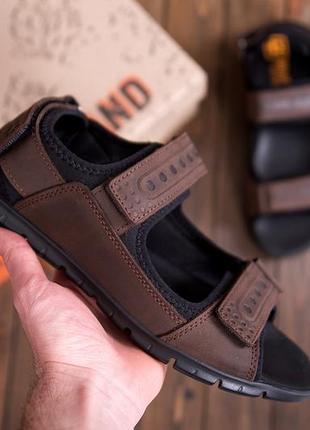 Чоловічі шкіряні сандалі and wofstep brown