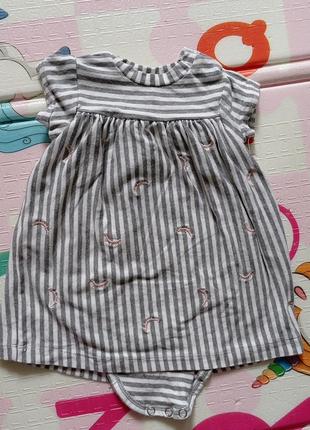 Комплект літніх речей на дівчинку 56-62, плаття, пісочники, ціна за комплект6 фото