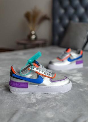 Жіночі шкіряні кросівки nike air force 1 shadow 🆕 найк аір форс7 фото