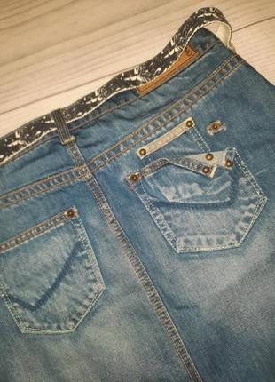 Юбка джинсовая с поясом5 фото