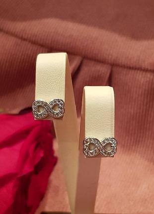 Сережки срібло 925 безкінечність почуттям pandora