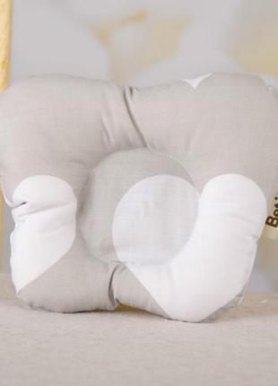 Детская ортопедическая подушка для новорожденных бабочка, 18х22 см