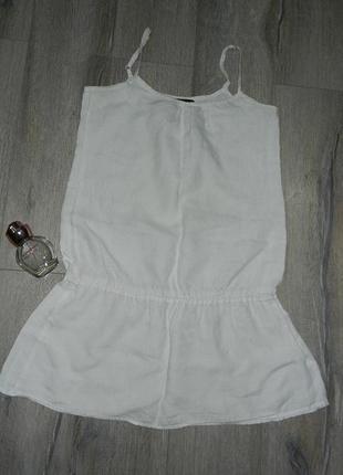 M/40 vero moda білий лляний сарафан,100% льон