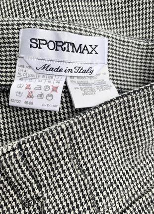 Sportmax (max mara) оригинал мягкие стрейчевые брюки в гусиную лапку размер л(46)8 фото