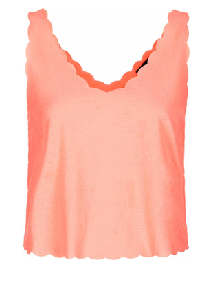 Коралловый кроп топ topshop