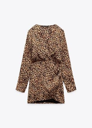 Платье платье zara леопардовое леопардовое