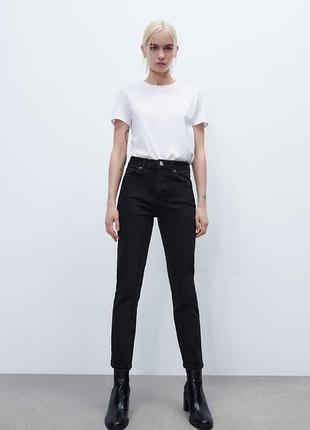 Джинси zara 32-34 чорні1 фото