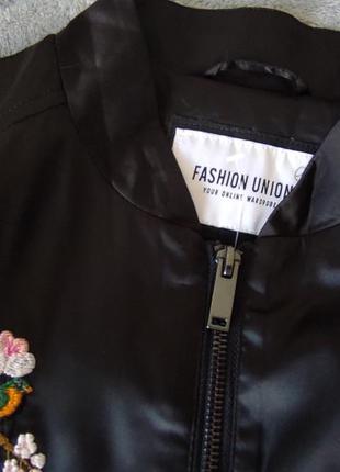 Бомбер вітровка з вишивкою fashion union3 фото