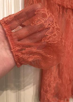 Кружевная блузка персикового цвета2 фото