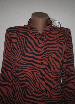 Отличное платье рубашка халат примарк р-р12 принт анимал