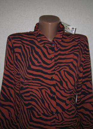 Отличное платье рубашка халат примарк р-р12 принт анимал