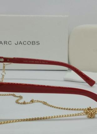 Очки в стиле marc jacobs модные женские солнцезащитные очки серо розовый градиент в золотом металле4 фото