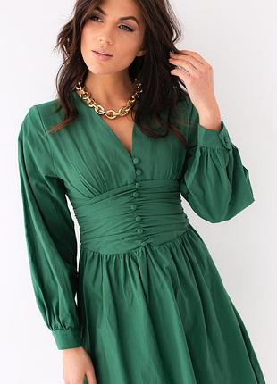 Гарненька міні сукня з пишною спідницею довгий рукав туреччина