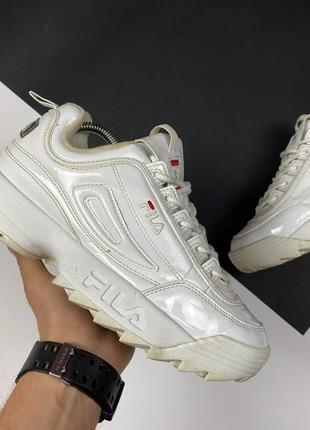 Кроссовки fila disruptor 2 original белые лаковые