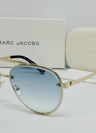 Окуляри в стилі marc jacobs marc 317/s окуляри унісекс сонцезахисні блакитний градієнт в золотому металі1 фото