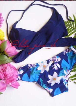 Купальник с пуш-апом ,бюст бандо, шортики бразильская попа